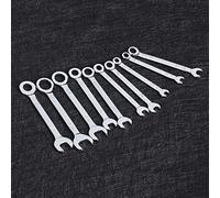 Keenso Juego de Llaves Combinadas de 10 Piezas, Llave de Apertura Dodecágono de Acero 45 4 11 Mm 5 32 7 16 Pulgadas, con Escala Transparente y Revestimiento Antioxidante, para (Estándar del Reino