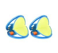 Keenso Juego de Pelotas para Lanzar y Atrapar, Material ABS, Raquetas Ergonómicas con 4 Pelotas para Niños, Juegos Divertidos para la Familia Al Aire (Blue)