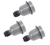 Keenso Juego de Portalámparas E27 a Prueba de Agua, Aislamiento Térmico Antiderretimiento para Iluminación Interior, Juego de 3 Piezas de Cobre de Aluminio