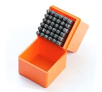 Keenso Juego de Punzones de Letras de 36 Piezas, Sellos de Acero Duraderos para Artículos de Cuero, Joyería de Metal, Proyectos de Arte No. 45 Gris Acero
