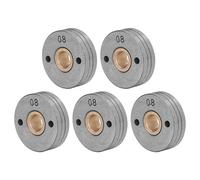 Keenso Juego de Ruedas de Alimentador de Alambre, 5 uds., Rodillos Impulsores Dobles de Acero Duradero para Soldadura con Protección de Gas, Ranura de 0,8-1,0 Mm