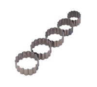 Keenso Juego de Troqueles de Cuero de Forma Exquisita de Forma de Flores, Mueres de Acero de Aleación de Aleación de 5 Piezas con Superficies de Corte Ordenadas, para Hacer Cinturones y Pequeños