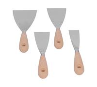 Keenso Juego Profesional de Espátulas para Masilla de Pared de Metal de Acero Inoxidable para Proyectos de Bricolaje, Raspador de Cuchillos para Grietas de 4 Tamaños Diferentes, Ideal para Mejoras