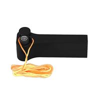 Keenso Juguete Lanzador de Cuerda Eléctrica, Estructura Compacta, Fácil Operación, Divertidos Juguetes de Descompresión, Material ABS para Niños y Adultos, Color Brillante (Black)