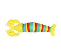 Keenso Juguete para Aliviar el Estrés de Langosta Impreso en 3D, Calmante de Ansiedad de Plástico Duradero para la Yema del Dedo para Agregar TDAH, para Uso en el Hogar o la Oficina (Cabeza Amarilla)