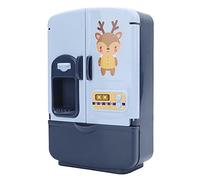 Keenso Juguete para Refrigerador, Simulación Refrigerador Inteligente para Niños Dobles de Doble Puerta Juguetes de Cocina Juego de Cocina Set (Blue)