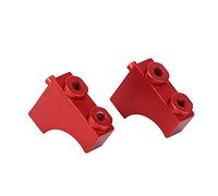 Keenso Keenso Accesorios de Actualización de Coche RC Aluminio de para Soportes Servo 2 Piezas Aptos para VRX RH1043 RH1045 Modelo Rojo Plata Color Titanio (10696T Color Titanio) (10696R Rojo)