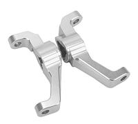 Keenso Keenso Bloques de Ruedas Delanteras de Aleación de Aluminio, 2 uds., Eje C para Coches Gen8 1/10 RC, Mecanizado CNC para Aficionados (Silver) (Silver)