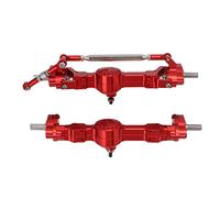 Keenso Keenso Eje Trasero Delantero de Engranaje de Metal, Instalación Fácil y Precisa para Coche de Control Remoto MN MN98 D90 1/12 (Black) (Rojo)