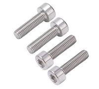 Keenso Keenso Tornillos de Cabeza Cónica Hexagonal de Acero Inoxidable para Bicicleta, Duraderos para Accesorios de Bicicleta de Montaña, Bricolaje, 6 uds. (4 piezas) (4 piezas) ()