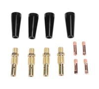 Keenso Kit de 48 Puntas de Boquilla sin Gas con Núcleo Fundente, Puntas de Soldadura MIG de 0,030 Pulgadas, Difusor de Gas con 4 Boquillas, 40, 4 Difusores, para Magnum 100L