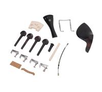 Keenso Kit de Accesorios de Violín de ébano de 15 Piezas con Resumen de la Barbilla, Puente, Sintonizadores Finos para 3/4, 4/ Violines