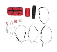 Keenso Kit de accesorios para orugas RC tela accesorios para coches RC con kit decorativo tronco de techo bolsa de viaje bote de combustible pala y lazos de cable rastreador de senderos escala