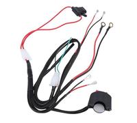 Keenso Kit de Arnés de Cableado de Luz de Motocicleta, Cable de Cobre de 18 AWG con Interruptor de Luz Independiente y Fusible ATO de 10 A, para Motocicletas, Vehículos Todo Terreno,