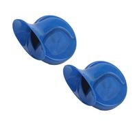 Keenso Kit de Bocina Eléctrica de 24 V con relé de Diseño Impermeable de ABS y Metal y Arnés de Interruptor de, Sonido Fuerte Claro para Automóvil, Camión, Motocicleta, Barco (BLUE)