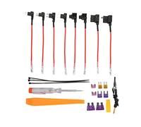 Keenso Kit de Cableado de Cable USB, Adaptador USB de 12 V-28 V a 5 V Protección contra Sobrecalentamiento para Detector de Navegador GPS Mirror CAM (Micro)