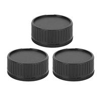 Keenso Kit de Cubierta de Lente Duradera, Cubierta del Cuerpo de la Cámara a Prueba de Polvo para Montura M, Apto para Fotógrafo Profesional, Plástico, Negro, 3 X de Lente de Cámara