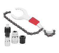 Keenso Kit de Herramientas de reparacin de Bicicletas Soporte de pedalier de Bicicleta Cassette Volante Extraer Herramienta multifuncin de manivela de Cadena para Bicicleta(Plata