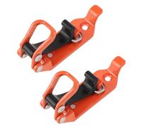Keenso Kit de Montaje de Pala para Portaequipajes de Techo de Aleación de Zinc Resistente, Abrazadera de Soporte de Pala para Montaje en Pared de 2 Piezas para Vehículos 4x4 (ORANGE)