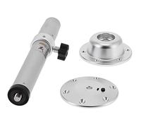 Keenso Kit de Pedestal de Mesa, Pilar de Aluminio Ajustable de 19,3-28,3 Pulgadas con Base de Montaje para Caravana, Autocaravana, Yate