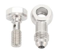 Keenso Kit de Pernos Banjo M8 X 1.25 a AN4, Racor de Perno Banjo de Acero Inoxidable con Arandela para Conexión de Sistemas de Transporte y Control de Flujo de Líquidos a Alta pre