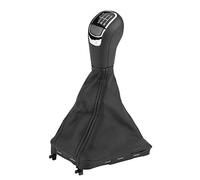 Keenso Kit de pomo de Cambio de Marchas Manual de 6 velocidades, Perilla del palillo del Engranaje del Coche y Funda Protectora de Cuero Gaiter