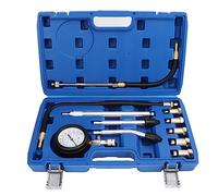 Keenso Kit de Probador de Compresión de Cilindro, Unidad de Doble Presión 300 PSI 20 BAR con Dial Grande Fácil de Leer, Válvula de Retención Incorporada, para Motores de Gasolina,