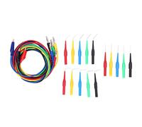 Keenso Kit de puntas con enchufe banana de 4 mm con protección de PVC para pruebas rápidas y sencillas para profesionales del mantenimiento