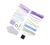 Keenso Kit de Ramo Floral de Bricolaje con Alambres Envueltos en Tela de 12 Colores Manualidades sin Pegamento para Niños a Partir de 3 Años Guía Ilustrada Flores de Chenilla Flexibles para Regalos