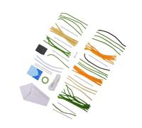 Keenso Kit de Ramo Floral de Bricolaje con Alambres Envueltos en Tela de 12 Colores Manualidades sin Pegamento para Niños a Partir de 3 Años Guía Ilustrada Flores de Chenilla Flexibles para Regalos