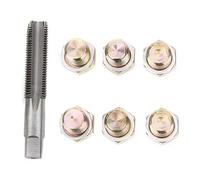 Keenso Kit de Reparación de Rosca de Tapón de Drenaje de Aceite M13 X 1,25 Mm, Herramienta de Reroscado de Grifo para Tornillos de Cárter de Aceite Dañados, con Arandela M13, para