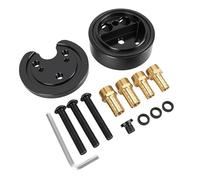 Keenso Kit de Sumidero de Tanque de , Aleación de Aluminio Mecanizado CNC con Revestimiento Negro con Conectores de Latón, Diseño de 3 Pernos, Doble Púa Intercambiable, para