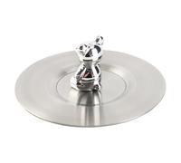 Keenso Linda Tapa de Taza de Oso Hecha de Acero Inoxidable, Tapa Artística Brillante a Prueba de Polvo para Vasos de Precipitados, Bordes Redondeados para Mayor Comodidad para los Amantes del Agua