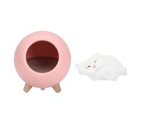 Keenso Lindo Gato Noche Luz Dormitorio Iluminación Atmósfera Lámpara con Función Regulable Blanco Rosa Verde (PINK)