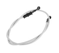 Keenso Línea de freno de motocicleta de 600 mm, manguera de aceite de embrague de freno de acero trenzado de motocicleta, motocicleta Pit Dirt Bike Motocross Street Bikes (600 mmSilver) Modificación