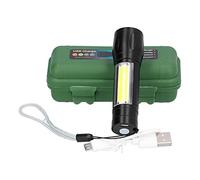 Keenso Linterna recargable USB linterna zoomable impermeable, fcil de guardar, linterna de alta fiabilidad, para el ciclismo de campingLinternas, Como se muestra en la figura, 611