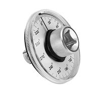 Keenso Llave de Calibre de ángulo de Torsión Medidor de Torsión de Accionamiento de Acero Unidad Cuadrada Macho Hembra de 1 2 Pulgadas Dial de Fácil Lectura Carcasa Giratoria para Mecánica de Garaje