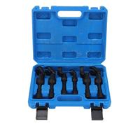 Keenso Llave de Pie de Cuervo Mtrica, Juego de 6 Llaves de Pie de Cuervo con Unidades de 1/2 Pulgada y 3/8 de Pulgada Juego de Llaves de Tuerca Abocinada con Cabeza Flexible Mtrica de