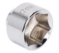 Keenso Llave de Vaso para Filtro de Aceite de 27 Mm, Herramienta Duradera de Alta Resistencia para Cambios Eficientes del Filtro de Aceite en Espacios Compactos