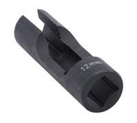 Keenso Llave para Tuercas de Línea de, Accionamiento de 1/2 pulg., Acero Al Cromo Vanadio, Extracción Eficiente para Sujetadores en Líneas de Inyectores, Tubos Doblados, Sensores EGT (12mm)