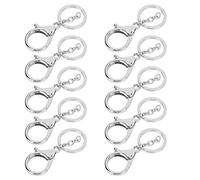 Keenso Llavero Chapado en Aleación Duradera, Gancho de Cierre de Langosta Que No Se Decolora para Llavero Colgante de Bolso, Accesorios (Silver)