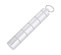 Keenso Llavero con Pastillero, Pastillero Impermeable, Botella de Medicina para Acampar Al Aire