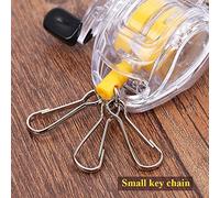 Keenso Llavero de Carrete de Pesca, Llavero Portátil con Alambre de Acero Retráctil para Caña de Pescar, Accesorio Ligero y Versátil para Pescadores