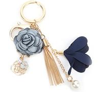 Keenso Llavero Delicado de la Decoración de la Borla de la Flor de la Aleación del Cinc para las Fuentes de DIY, Colgante del Bolso
