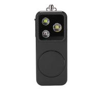 Keenso Llavero Luz de Seguridad Luz LED Recargable por USB de Cuatro Modos para Mujeres, Estudiantes Que Viajan ABS 1 X (Black)