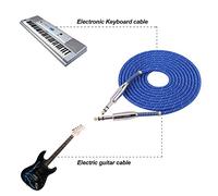 Keenso Longitud Duradera de Cable Masculino a Masculino para una Batidora de Guitarra Eléctrica Material PVC Estéreo para Estudios de Grabación en el Hogar (3 metros / 9.84 pies)