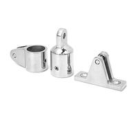 Keenso Los Accesorios Premium de 3 Bow -Bow -bimini para Hardware Marino Duradero y Corrosión resistente Incluyen Soporte de Bisagra, Deslizamiento de la Mandíbula, Ojos para Arbustos de Lagos,