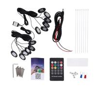 Keenso Luces LED Subterráneas para Automóviles, 16 Millones de Colores Control de Aplicaciones Sincronización de Música Kit de Iluminación Subterránea a Prueba de Agua de Haz Ancho de (1 a 12)