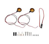 Keenso Luces RC, Focos LED Redondos con Soportes Metálicos para Coches RC, Iluminación Ajustable, 15x15mm, Perfectos para Aficionados y Entusiastas (WHITE) (WHITE) (ORANGE)