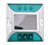 Keenso Luces Solares para Entrada, Luz LED IP68 de Aluminio Fundido con Tiempo de Ejecución de 72H, Marcador de Presión de 10 Toneladas para Camino de Jardín en Carretera (GREEN)